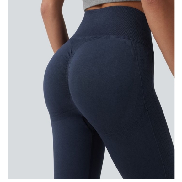 Halara OneForm Seamless Flow HR Tummy Control Butt Lifting Leggings Navy Blazer - Picture 3 of 8